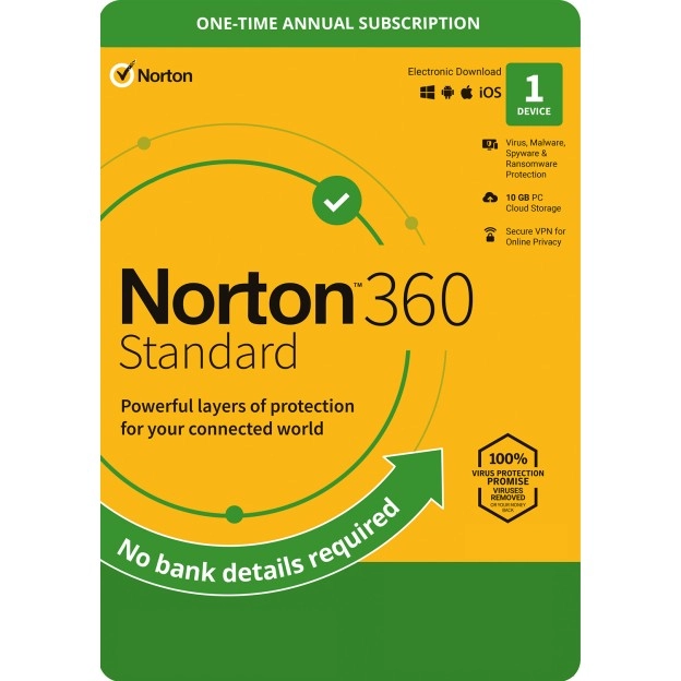 Norton 360 Standard 1-Device + 10 GB Cloudstorage 1 year OEM (Subscription) Norton 360 Standard 1-Device + 10 GB Cloudstorage 1 year OEM (Subscription)