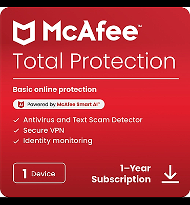 McAfee Total Protection 1-PC 1 year